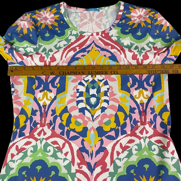 J McLaughlin Catalina Cloth Top Women’s Large Colorful Stretch - Picture 6 of 11